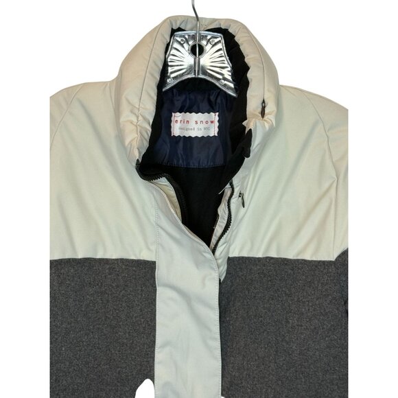Erin Snow Lola Merino Wool Colorblock Ski Jacket Black Gray White - Size M - Picture 7 of 16